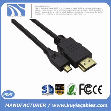 BRAND NOUVEAU 1.4V Micro HDMI Câble mâle vers mâle 1ft 3ft 5ft 6ft 8ft 10ft pour caméra portable 4G HTC SPRINT EVO